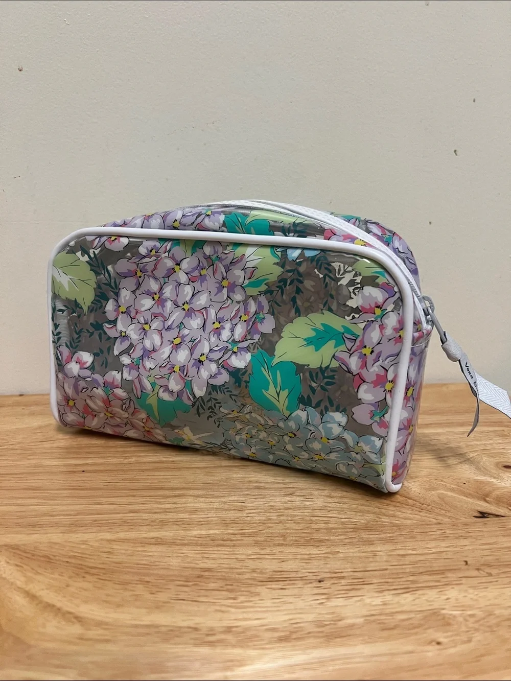 Vera Bradley Pastel Floral Vinyl Cosmetic Pouch - Picture 1 of 3